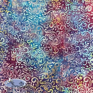 115" Wide Batik - Phoenix - Sherbet Blue