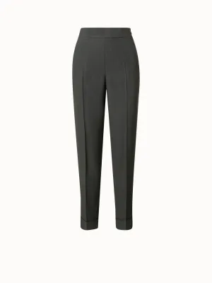 Acetate Viscose Crêpe Tapered Pants