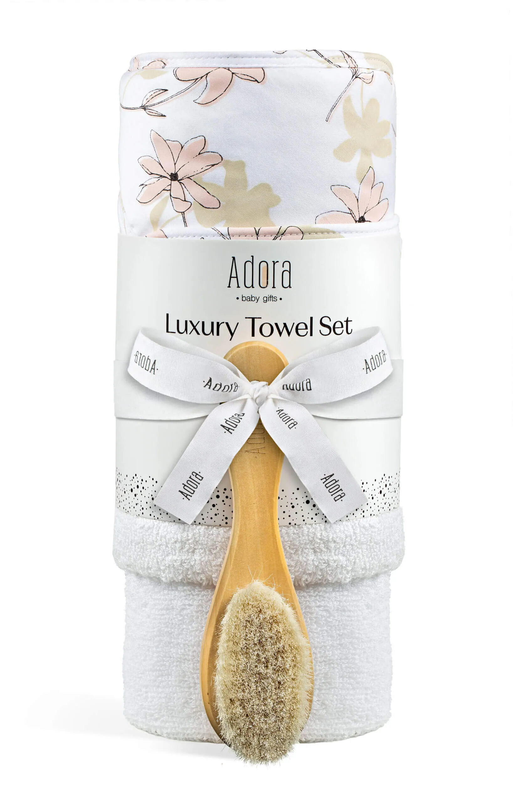 Adora Printed Bamboo Bath Towel   Washcloth   Brush