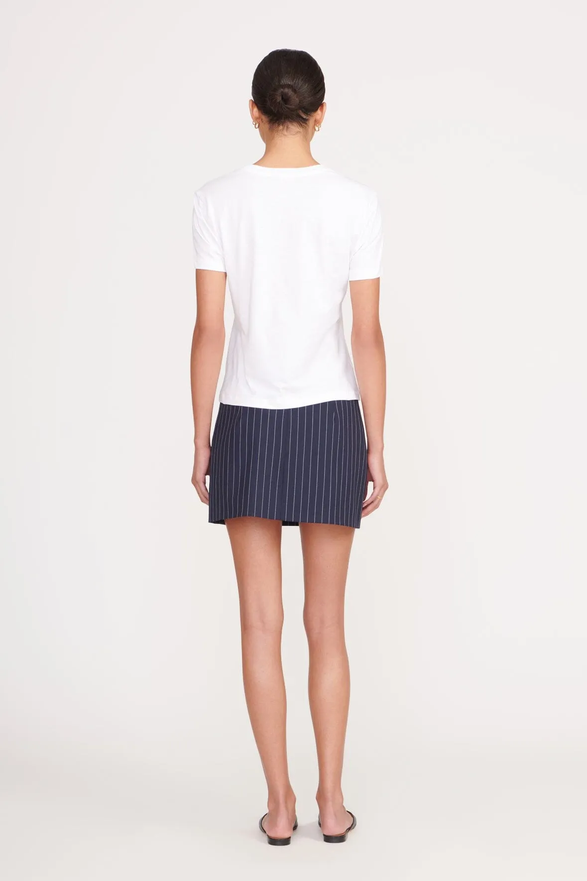 ANNETTE SKIRT | NAVY PINSTRIPE