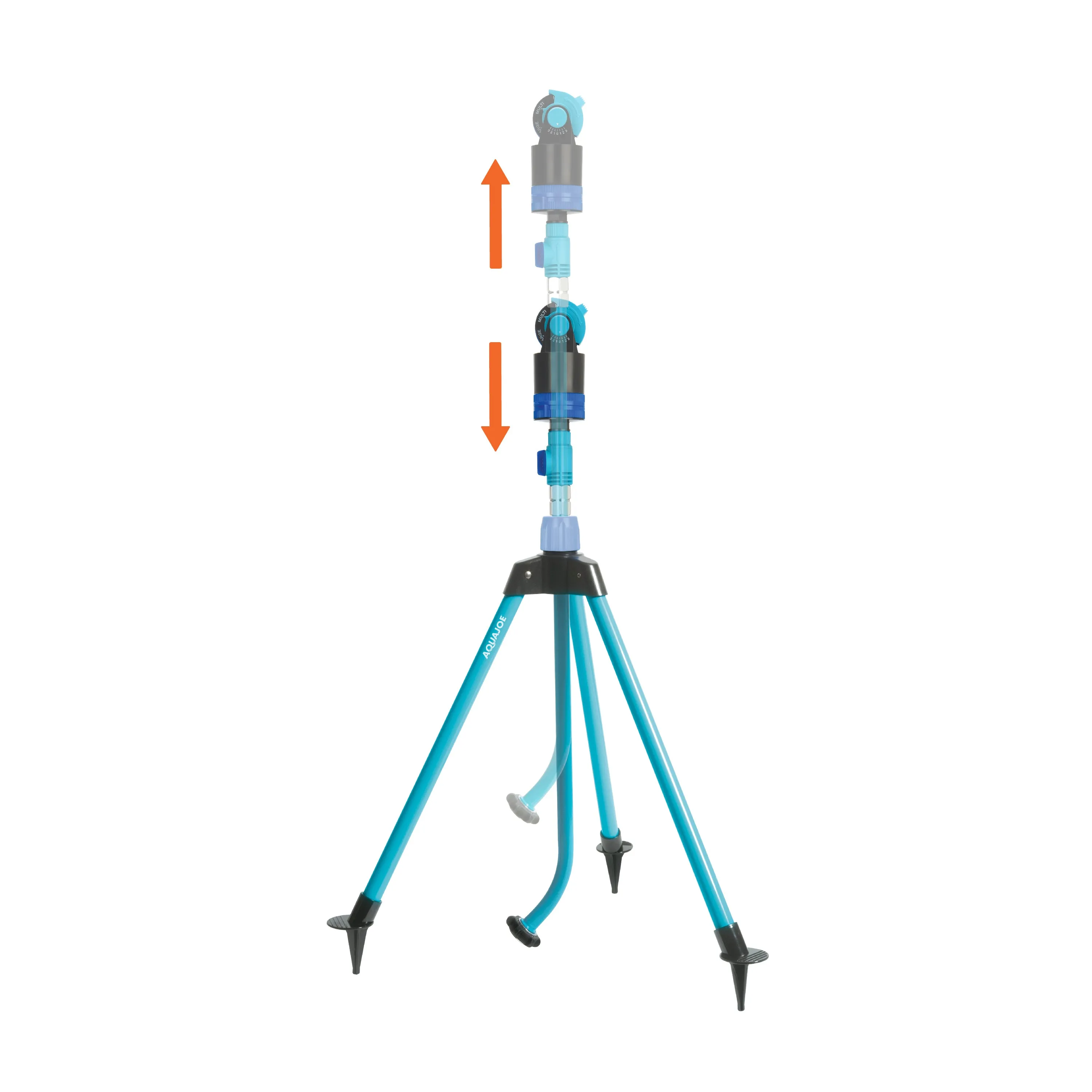 Aqua Joe AJ-6PSTB-XL Indestructible Turbo Drive 360° Telescoping Sprinkler & Mister | W/ Metal Tripod Base & Flow Control Valve | 6 Spray Patterns | 4,900 Sq. Ft. Max Coverage