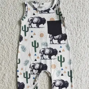 Baby Boy Western Print Jumpsuit