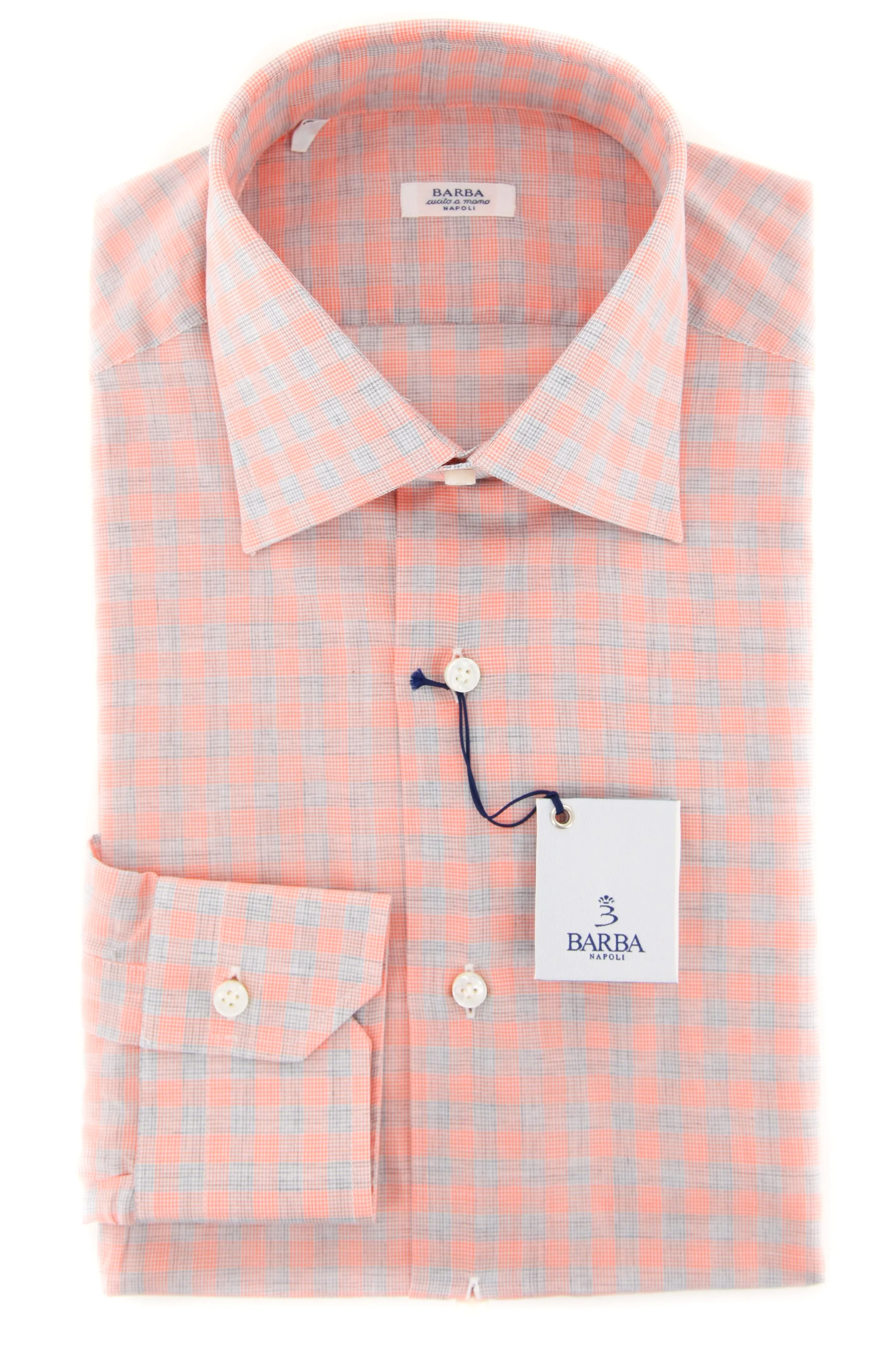 Barba Napoli Orange Shirt - Slim