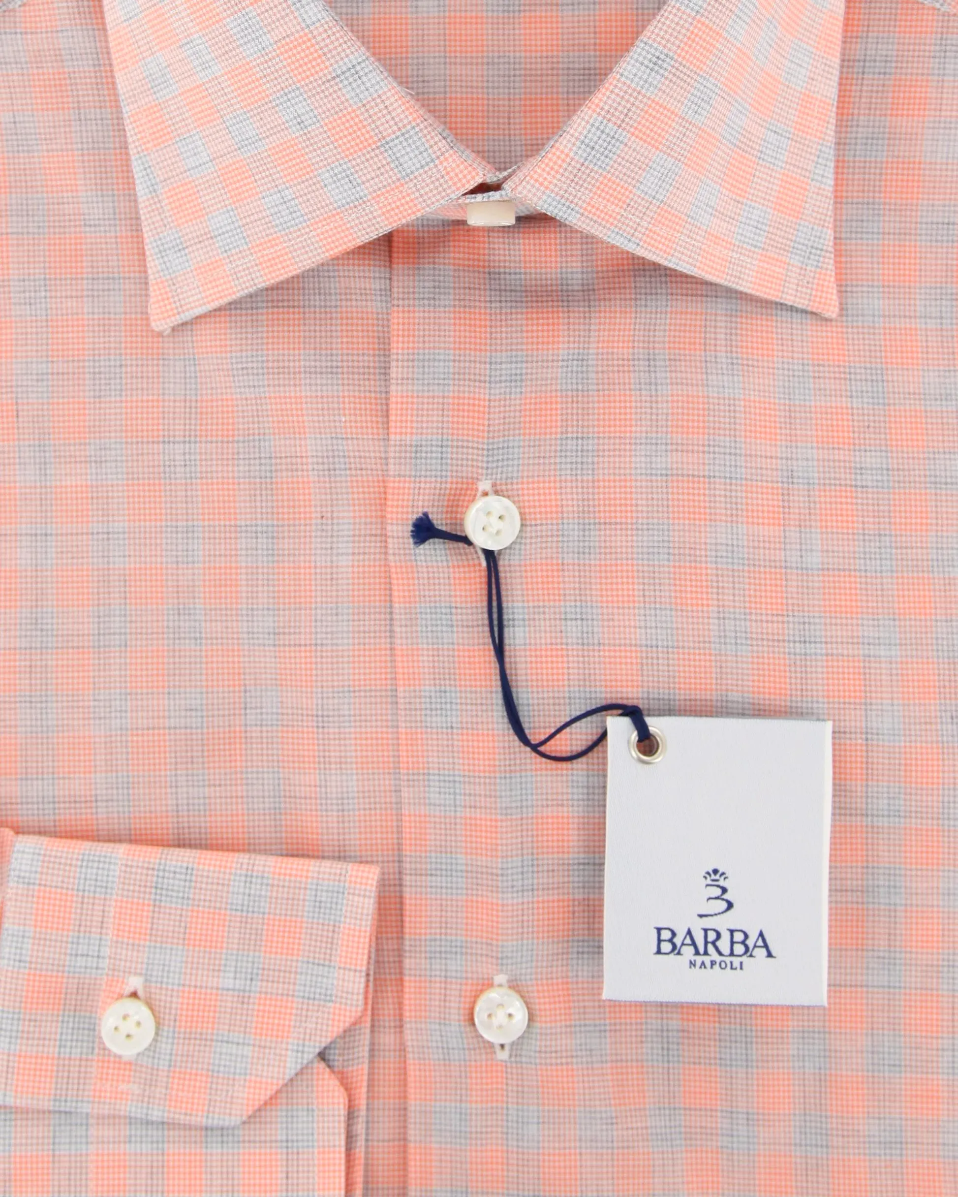 Barba Napoli Orange Shirt - Slim