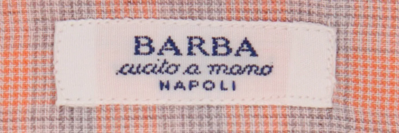 Barba Napoli Orange Shirt - Slim