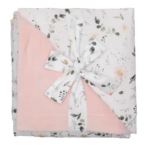 BB&Co - Luxury Minky Blanket - Sweet Garden - blush / botanique