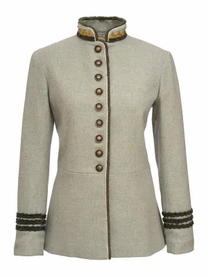 Beige Stand Collar Long Sleeve Outerwear