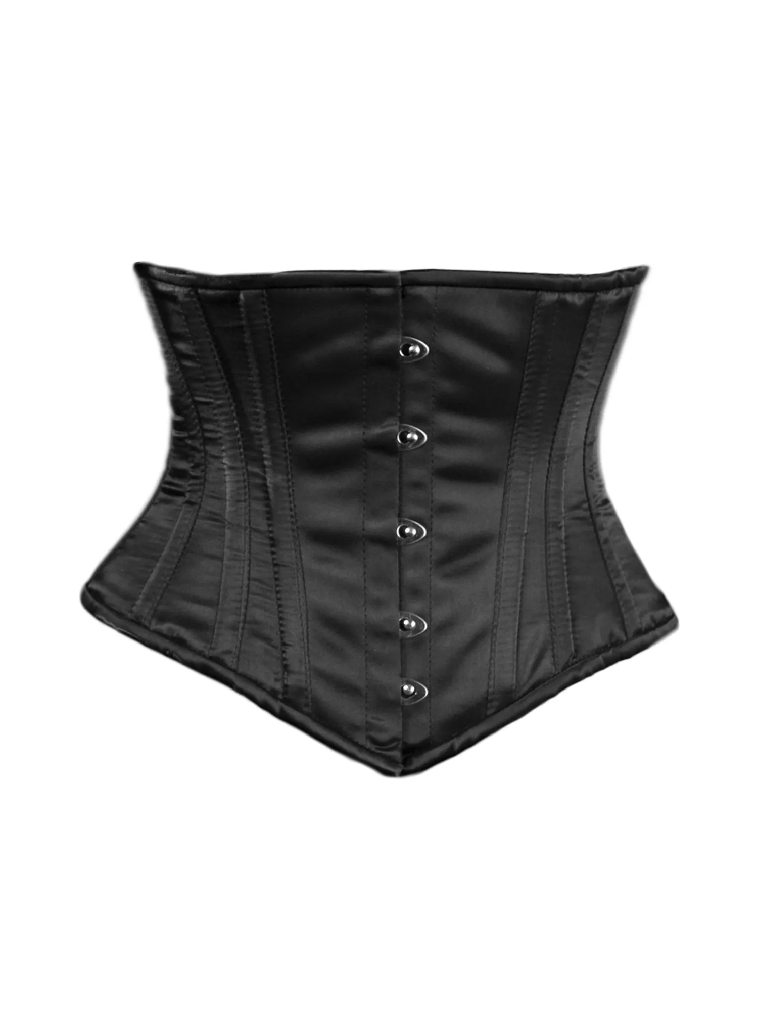 Black Satin Short Underbust Corset