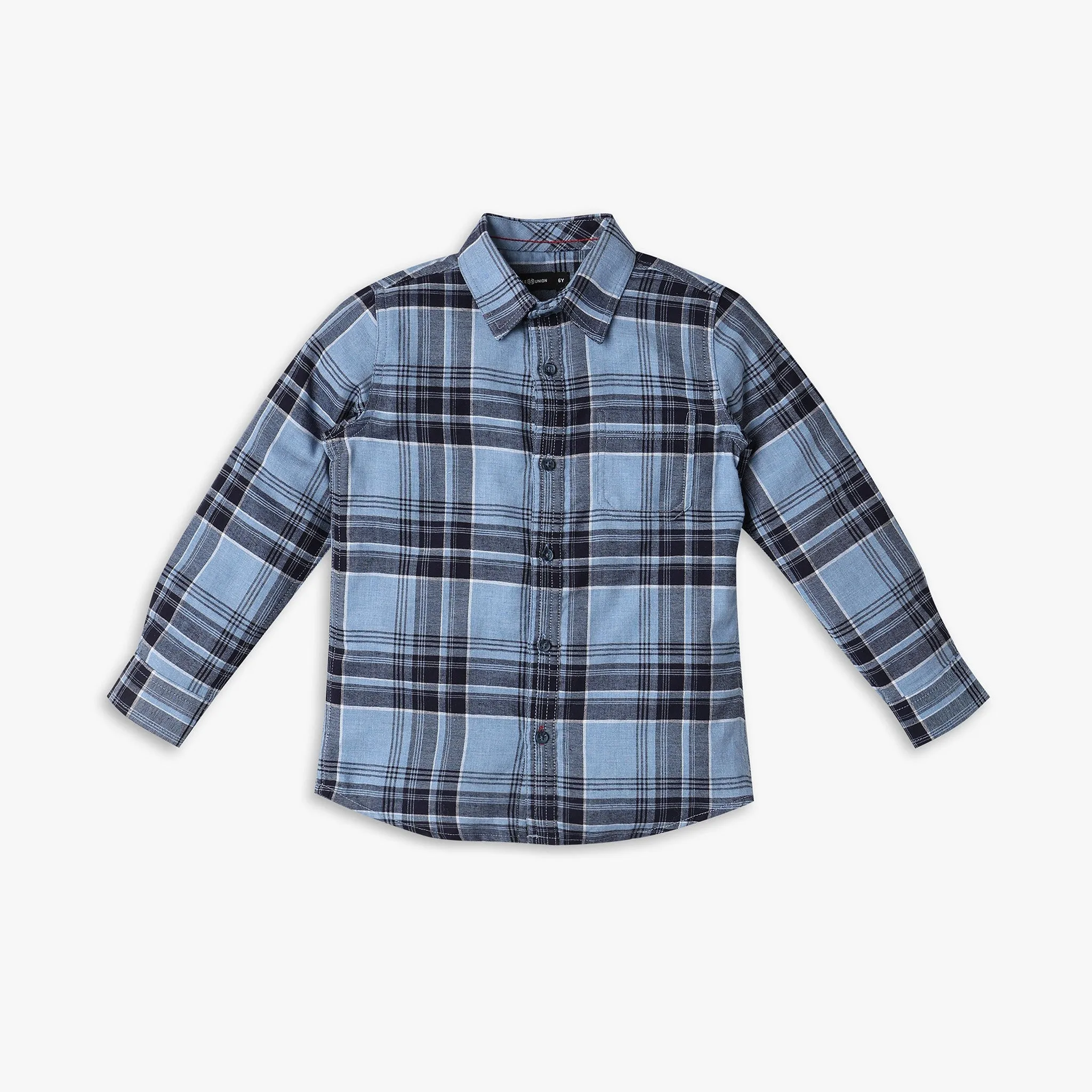 Boys Regular Fit Checkered Shirt