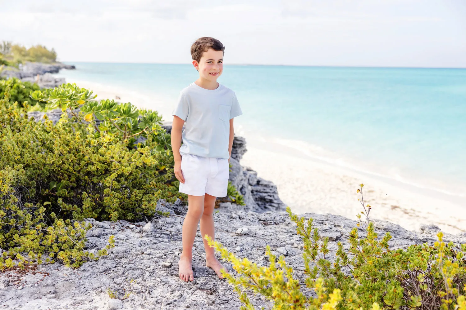 Carter Crewneck - Buckhead Blue with Worth Avenue White Stork