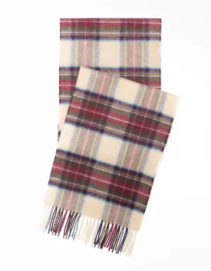 CASHMERE TARTAN MUFFLER- HESSIAN DRESS STEWART