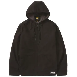 Caterpillar Hooded Sherpa Lined Jacket  Black