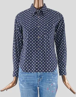 Comme Des Garcons Navy Button Down Shirt Women X-Small