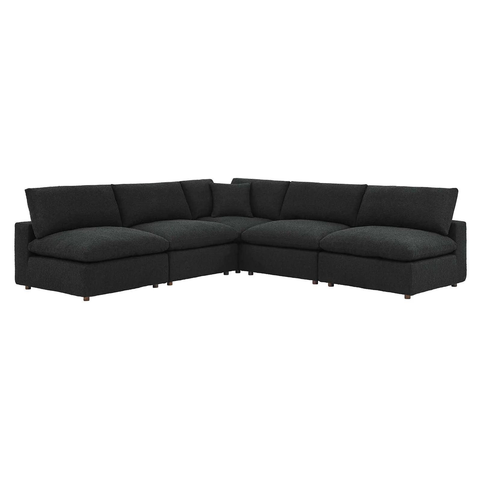 Commix Down Filled Overstuffed Boucle Fabric 5-Piece Sectional Sofa by Modway