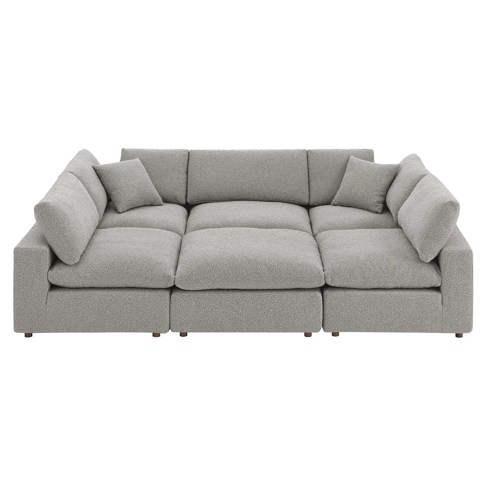 Commix Down Filled Overstuffed Boucle Fabric 6-Piece Sectional Sofa by Modway