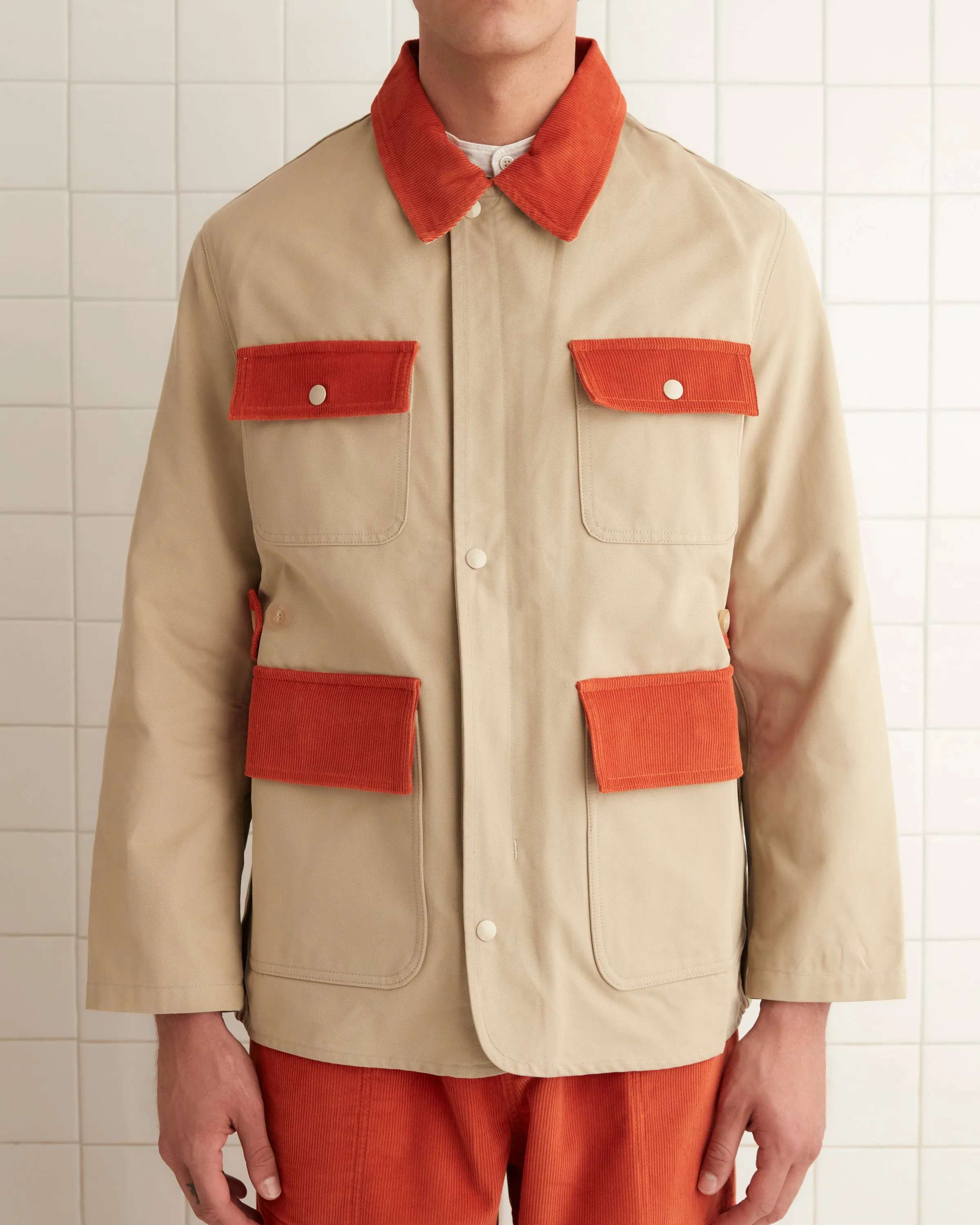 Corduroy Trim Hunting Jacket