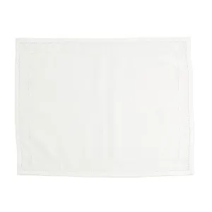 Cotone Linens Placemats with Double Stitching - Set of 4 Ivory