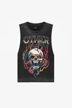 Deadly Viper Vintage Tank | Heavy Relic Black