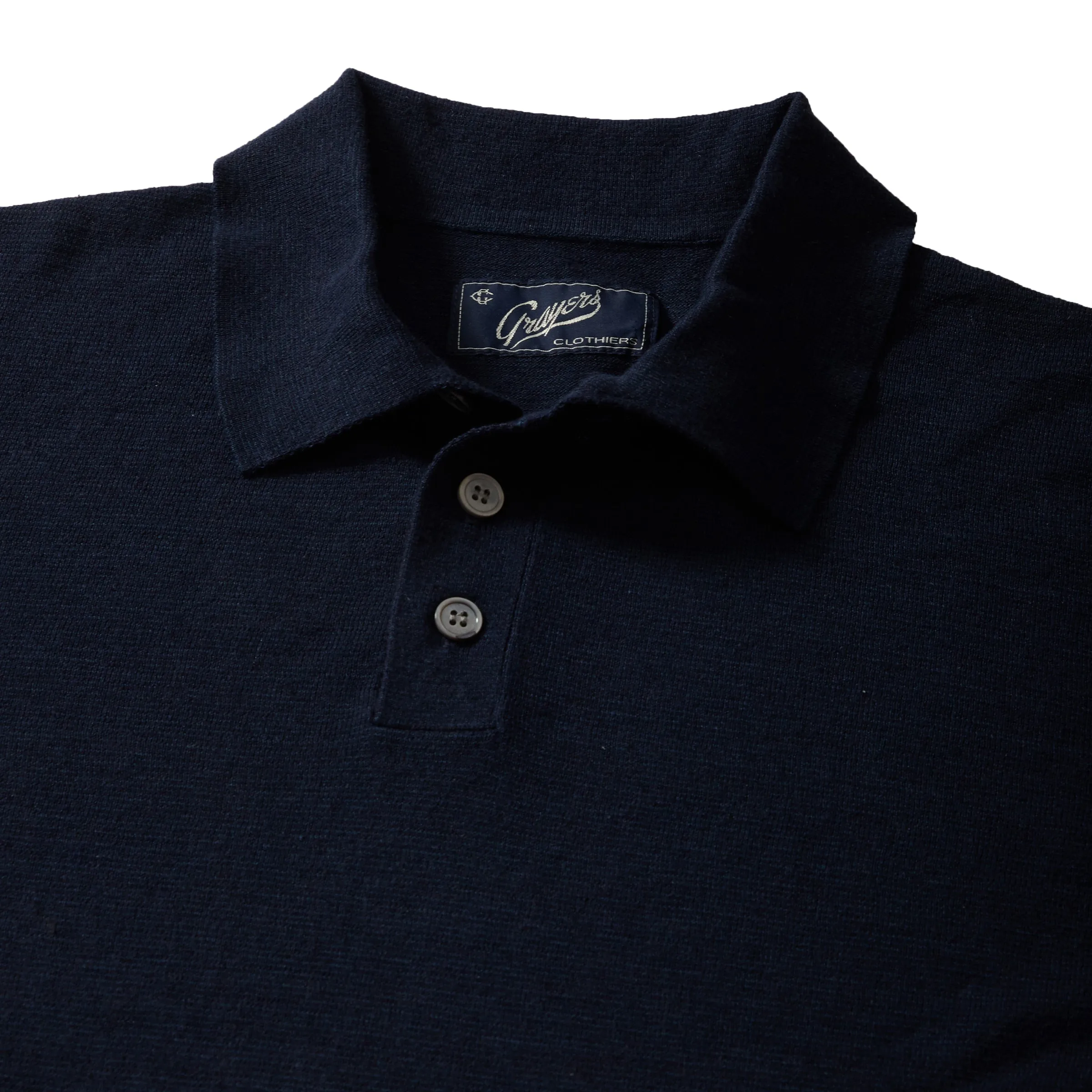 Featherweight Sweater Polo - Navy Blue