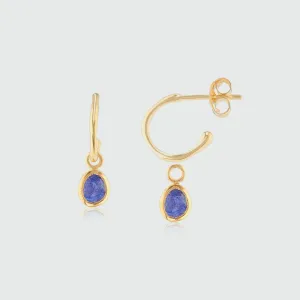 Hampton Sapphire & Gold Vermeil Interchangeable Gemstone Earrings