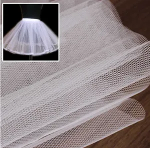 Hard Net Crinoline Fabric | Petticoat Fabric | 54" Wide | Stiff Netting Fabric is Traditionally used to give Volume to Dresses