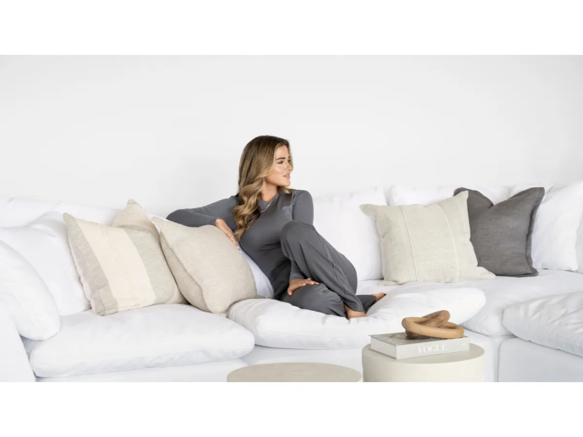 JoJo Fletcher Luxe Feather and Down 7-pc L-Shaped Sectional Set