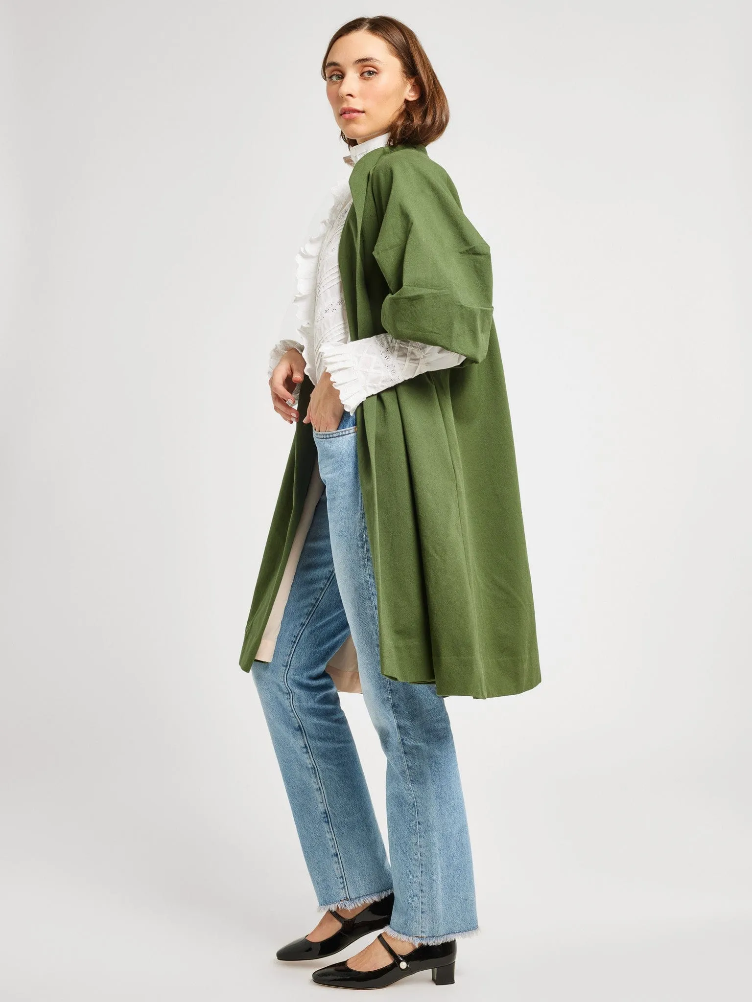 Josephine Coat in Olive