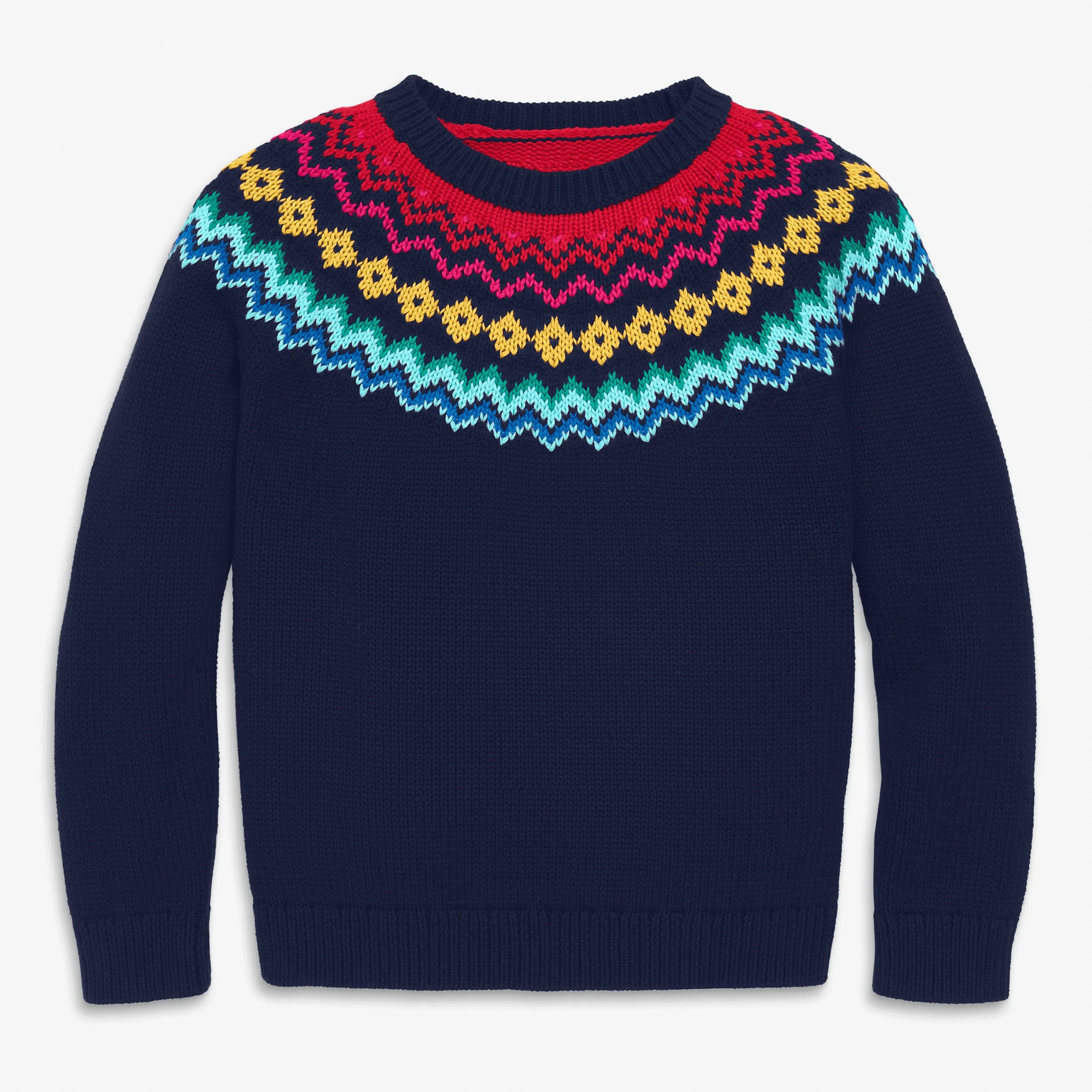 Kids rainbow fair isle sweater