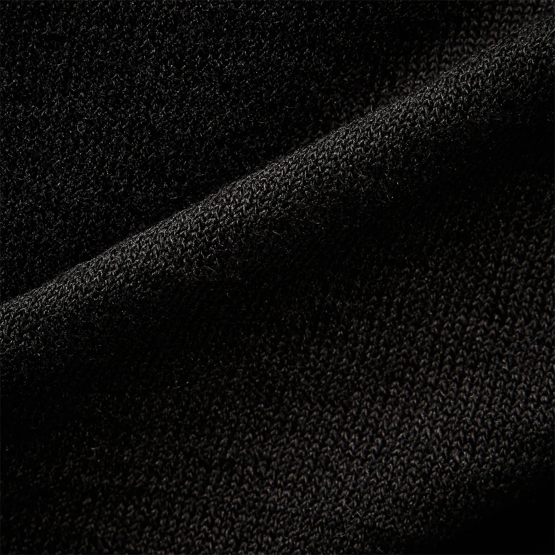 Linen Blend Contrast Polo - Black/White