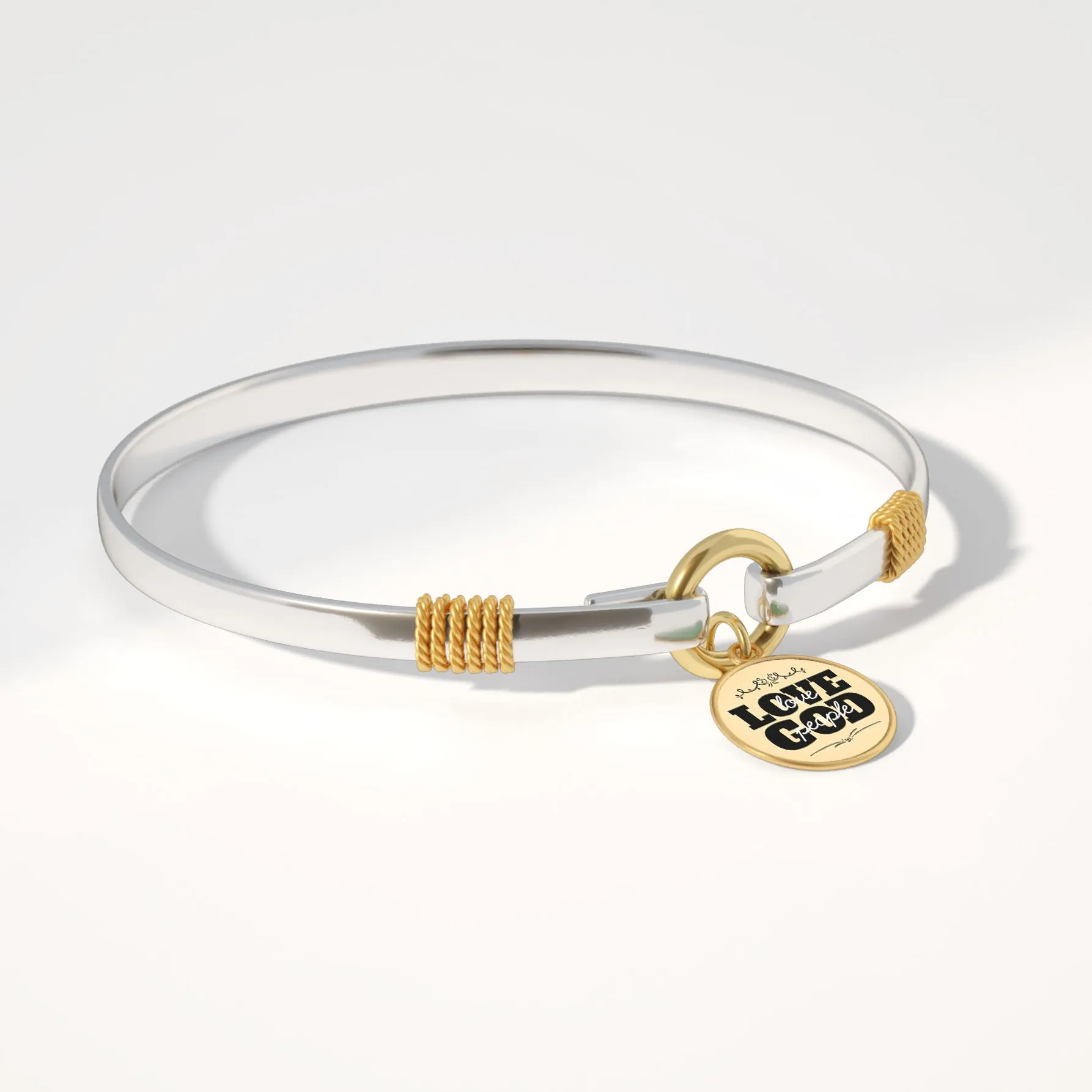 Love God Love People - Two-Tone Bracelet