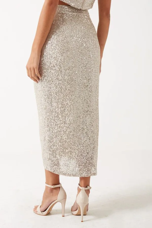 Marc Angelo Sequin Top and Skirt