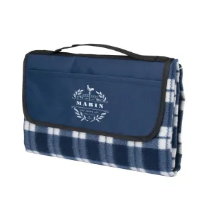 Marin Vintage Navy Plaid Picnic Blanket