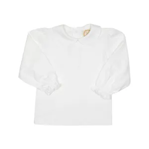 Maude's Peter Pan Collar Shirt & Onesie (Long Sleeve Pima) - Worth Avenue White