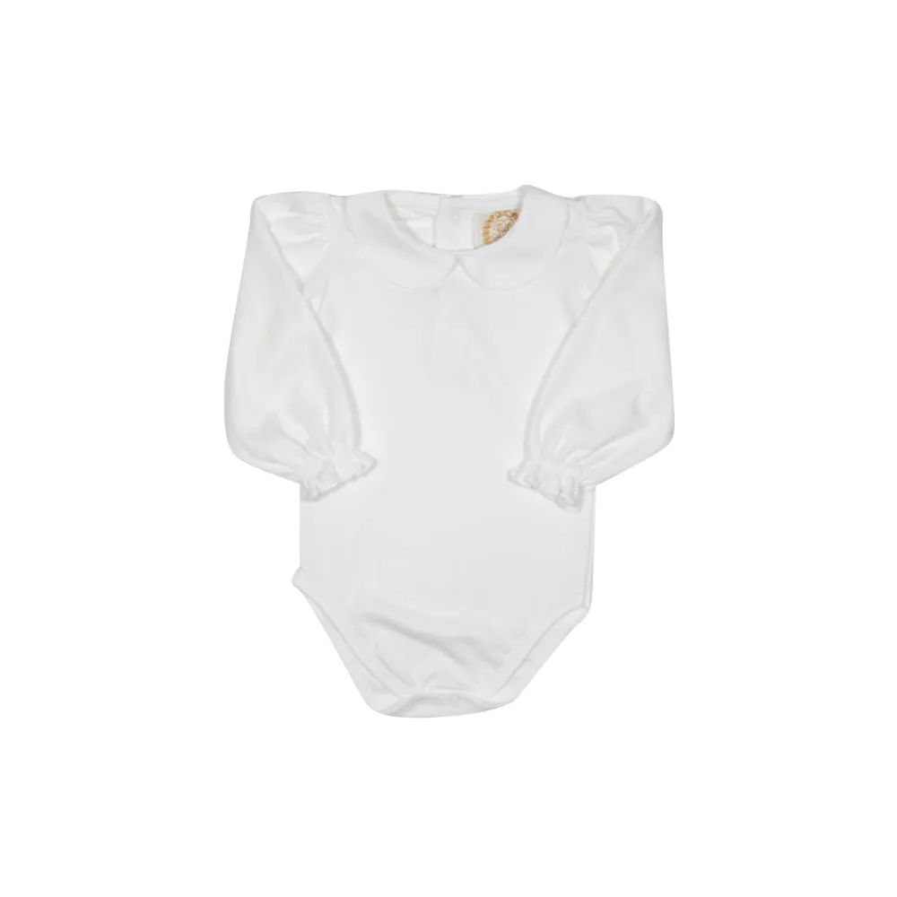 Maude's Peter Pan Collar Shirt & Onesie (Long Sleeve Pima) - Worth Avenue White