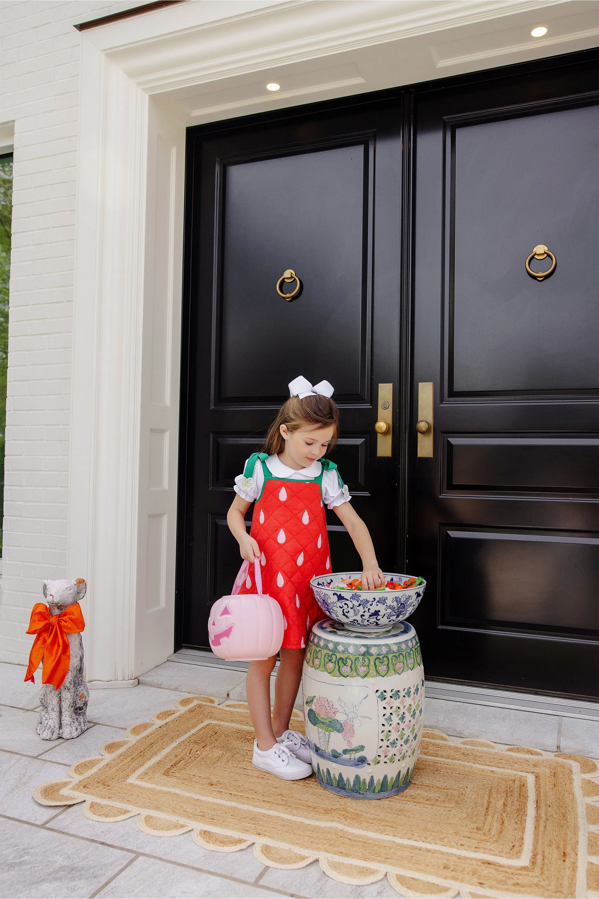 Maude's Peter Pan Collar Shirt & Onesie (Short Sleeve Pima) - Worth Avenue White