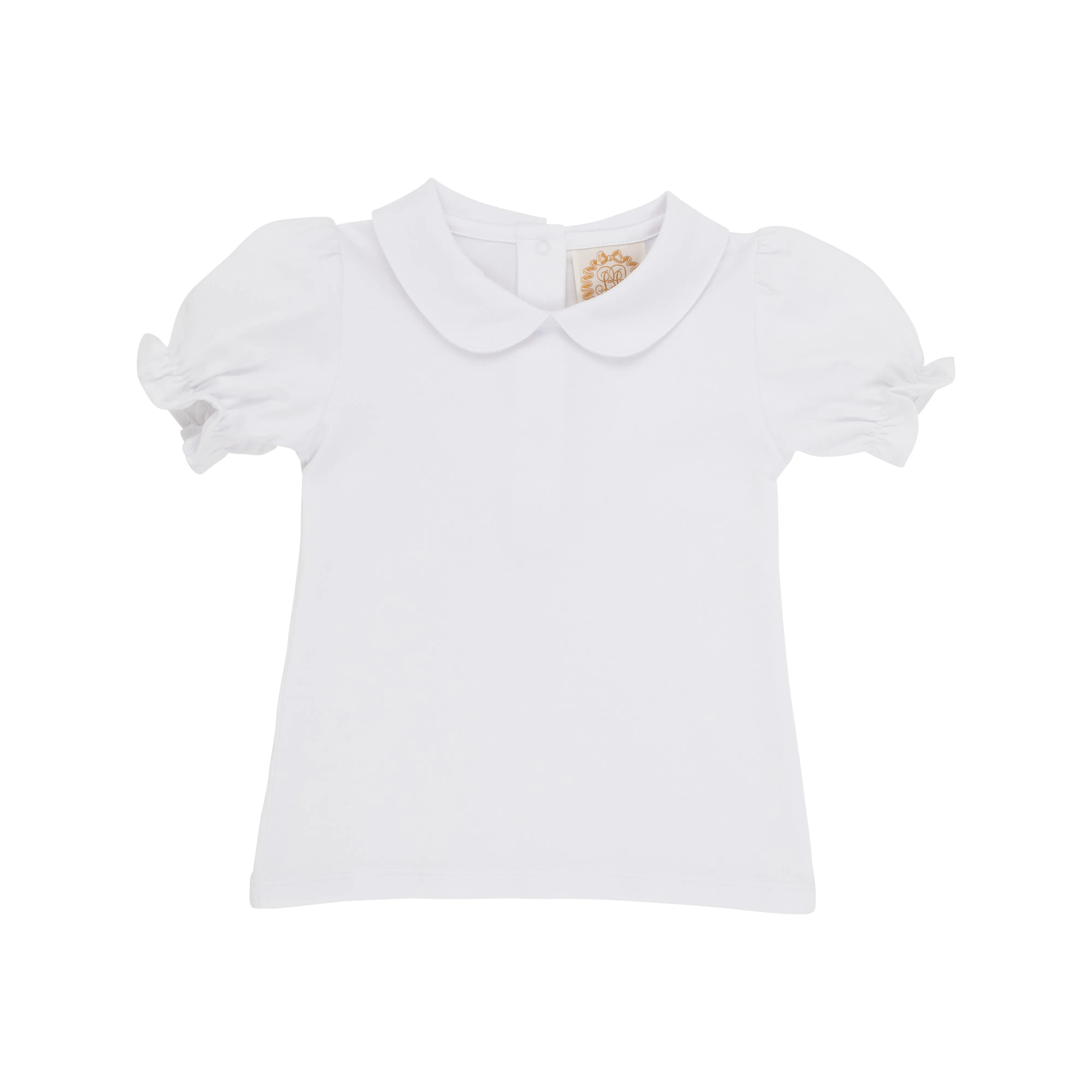 Maude's Peter Pan Collar Shirt & Onesie (Short Sleeve Pima) - Worth Avenue White