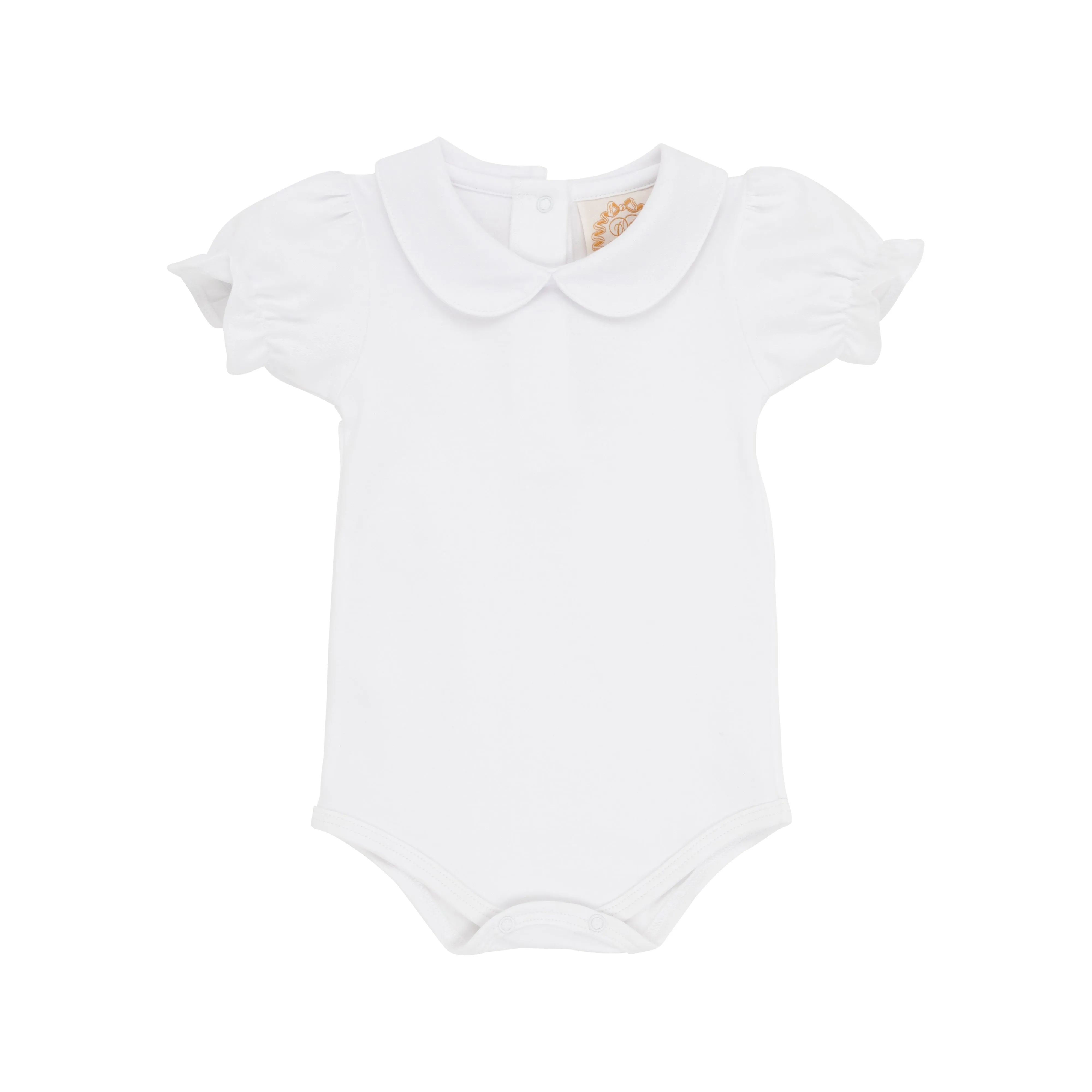 Maude's Peter Pan Collar Shirt & Onesie (Short Sleeve Pima) - Worth Avenue White