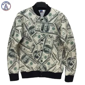 Men's 3D Jacket Benjamin Franklin Bills