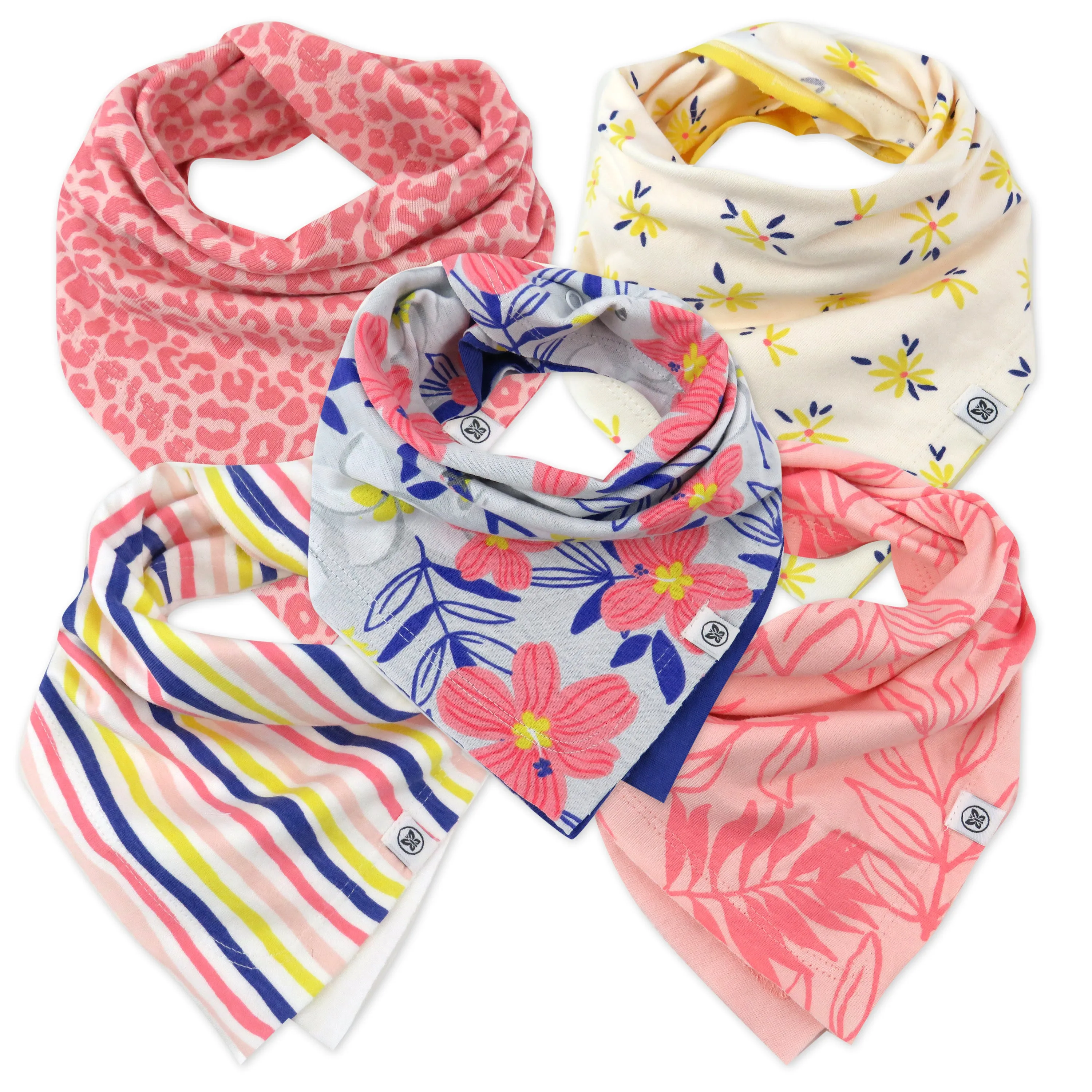 Multipack Organic Cotton Reversible Bandana Bibs