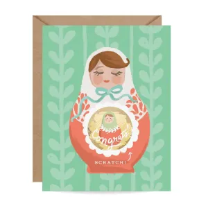 Nesting Doll Scratch-Off Cards