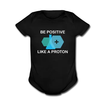 "Be Positive" (white) - Baby Short Sleeve One Piece