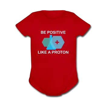 "Be Positive" (white) - Baby Short Sleeve One Piece