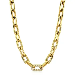 Sahira Jenna Pave Chain Necklace - Gold