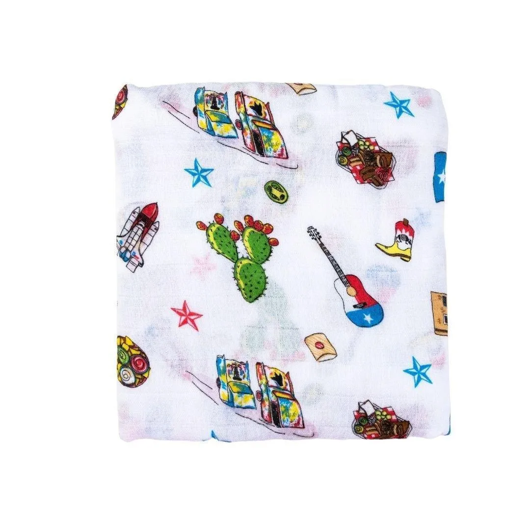 Texas Baby Muslin Swaddle Receiving Blanket