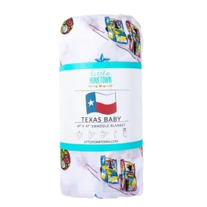 Texas Baby Muslin Swaddle Receiving Blanket