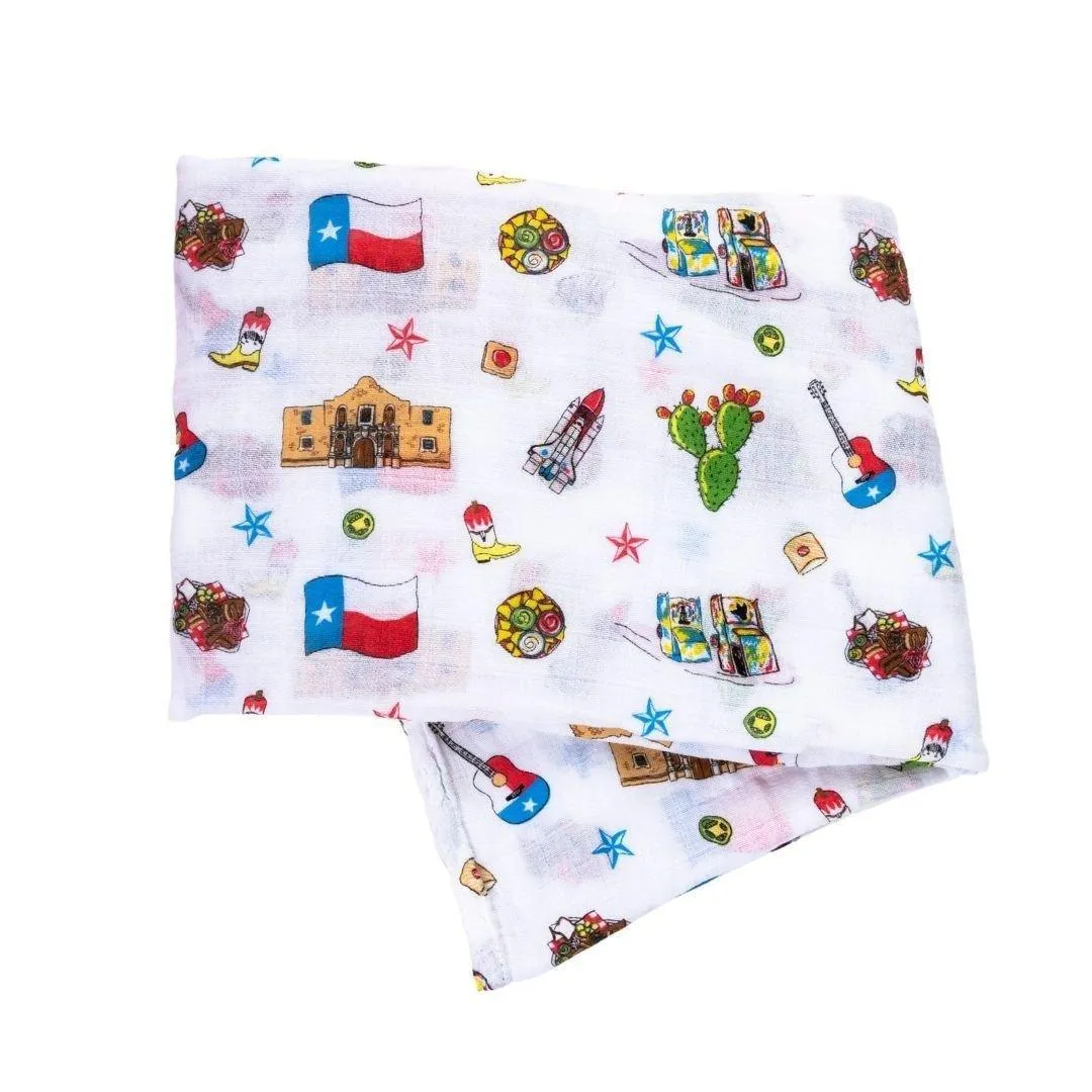 Texas Baby Muslin Swaddle Receiving Blanket