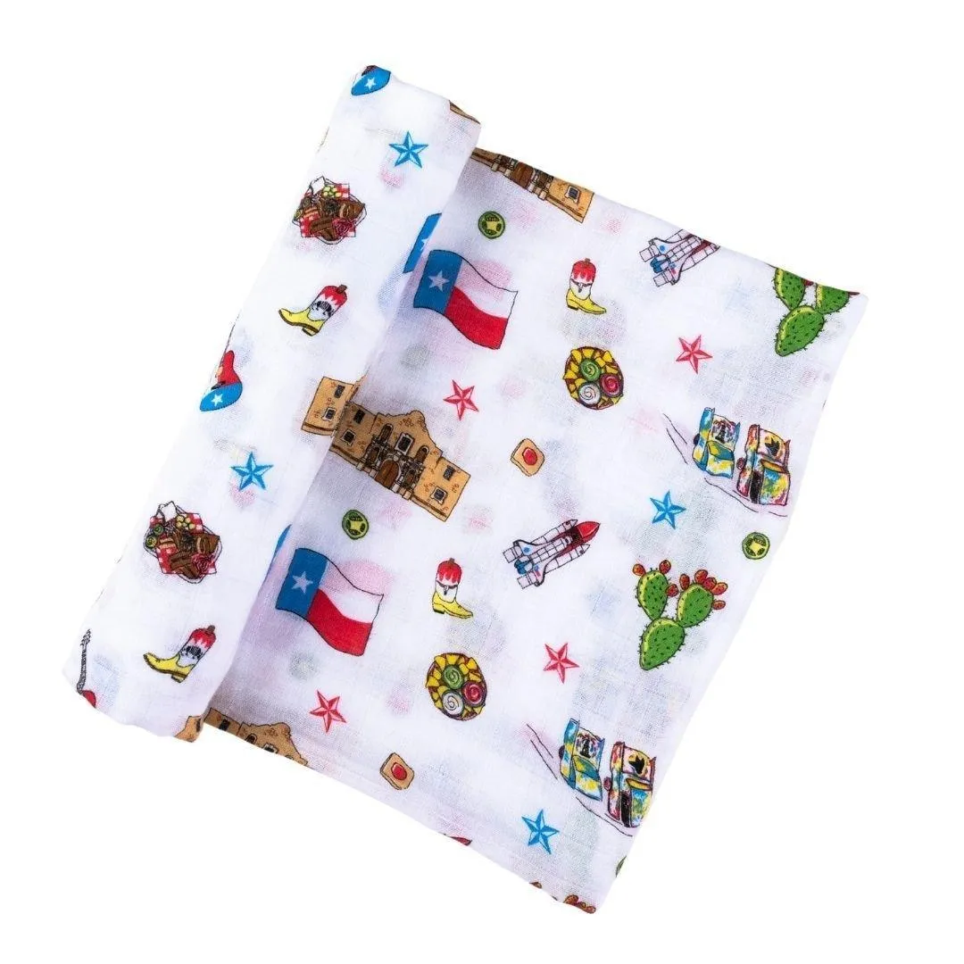 Texas Baby Muslin Swaddle Receiving Blanket