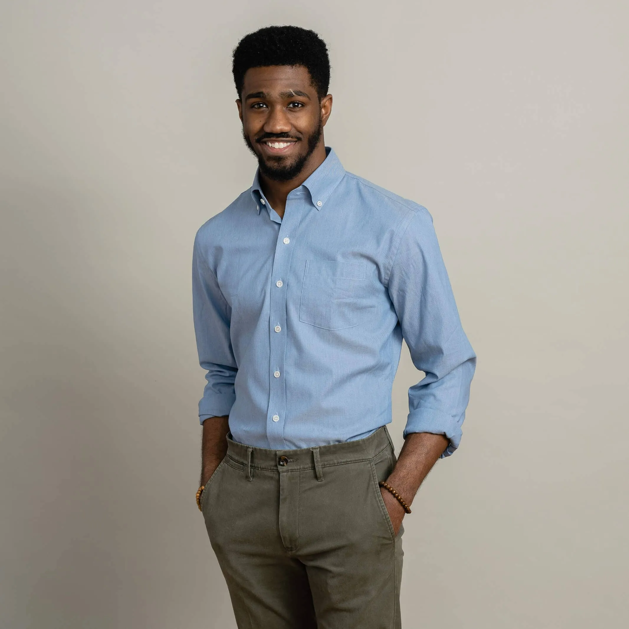 The Washed Indigo Chano Stretch Custom Shirt