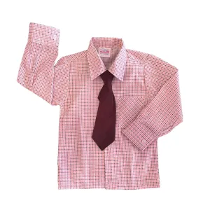 Vintage 1970's Check Shirt   Tie / 9-12M