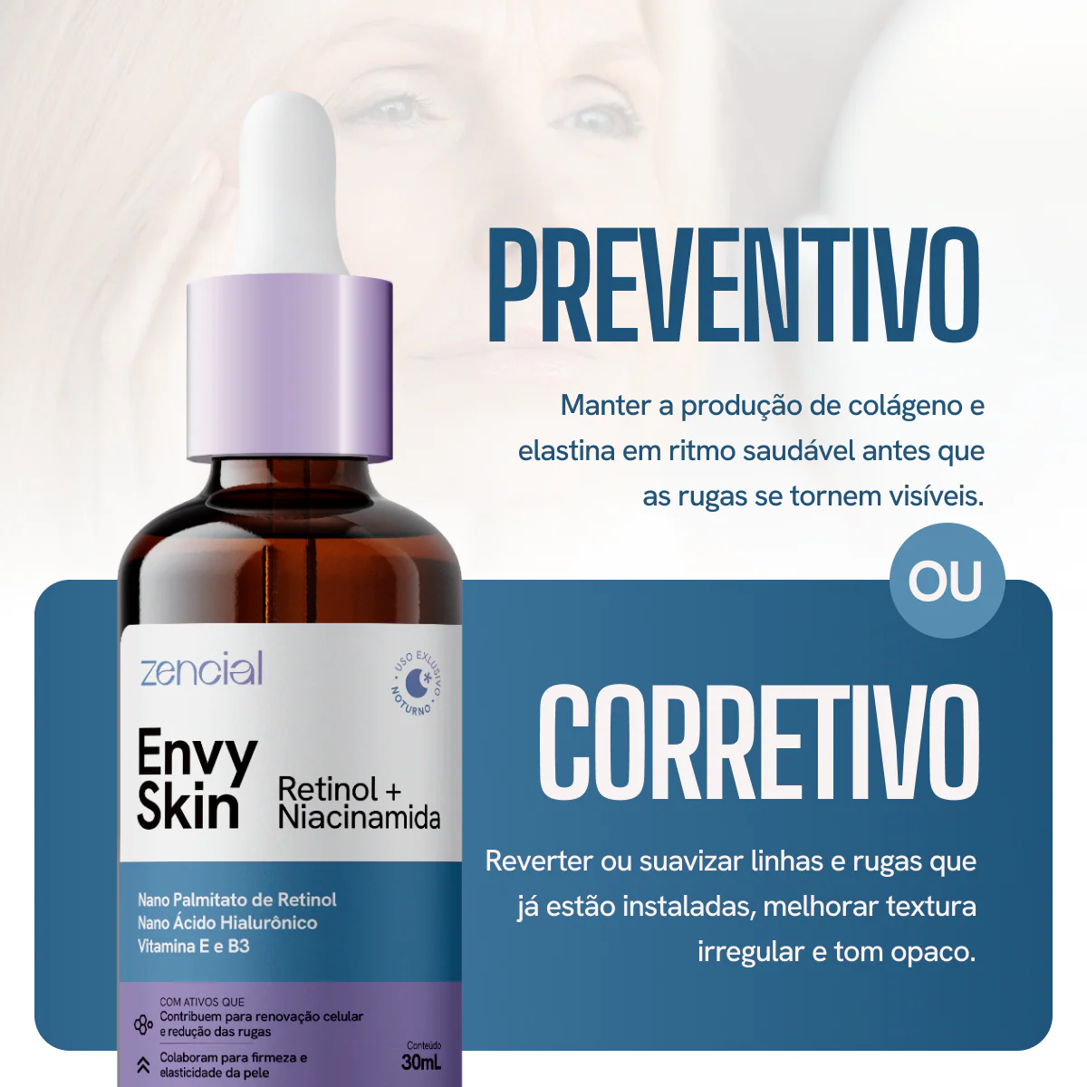 Sérum Anti-Envelhecimento Envy Skin Nano Retinol + Niacinamida 30ml - Image 3